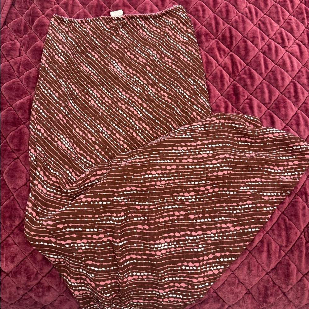 Elegant Brown Midi Skirt